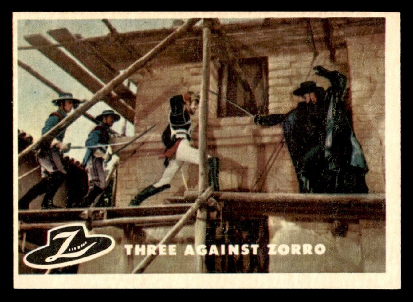 1958 Topps Zorro #34 Three Against Zorro EX/MT *d2