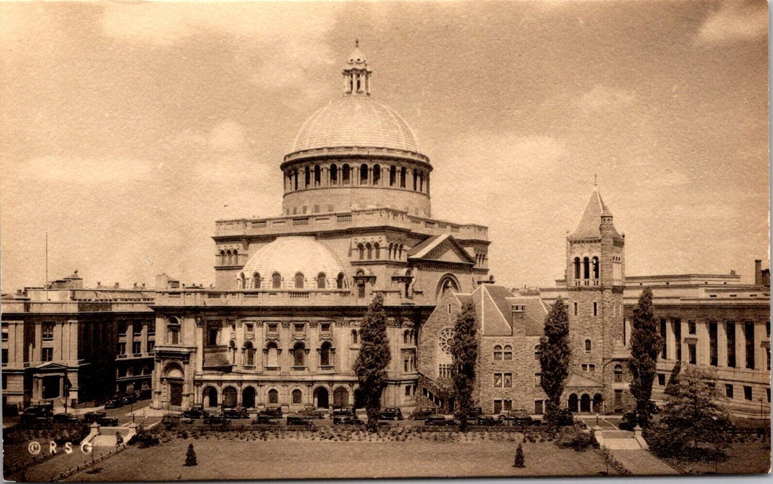 Postcard First Church of Christ Science Boston Front View RPPC 1934
