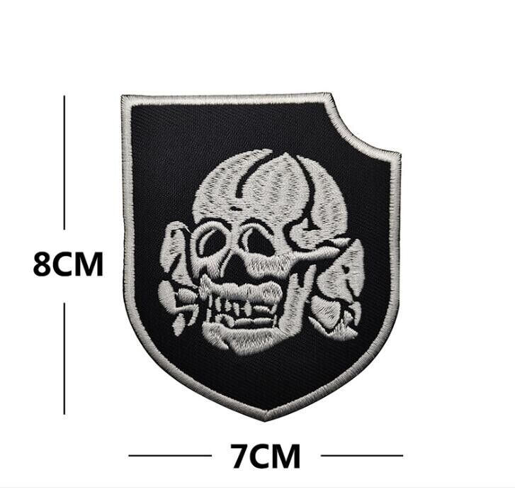 Gosht Skull Russia Russian Army Tatical Hook Loop Patch Embridered Badge Dark
