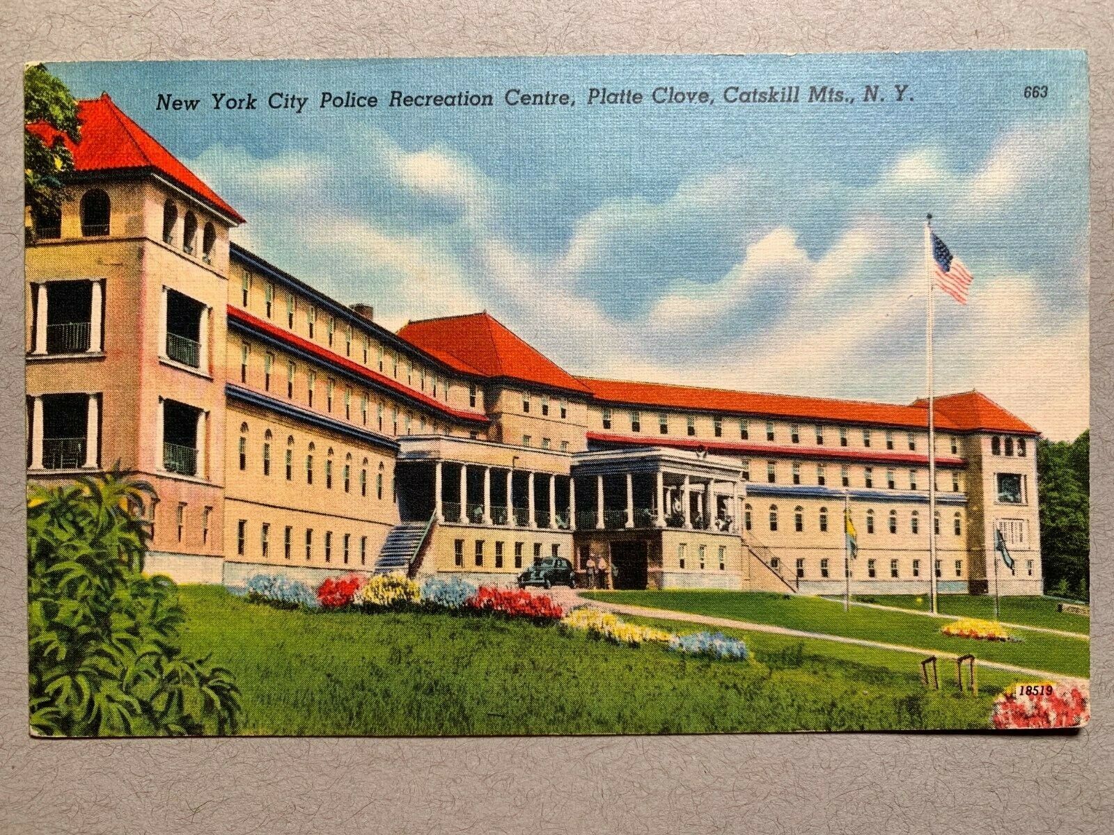 Postcard Platte Clove NY - NYC Police Recreation Center Catskill Mountains