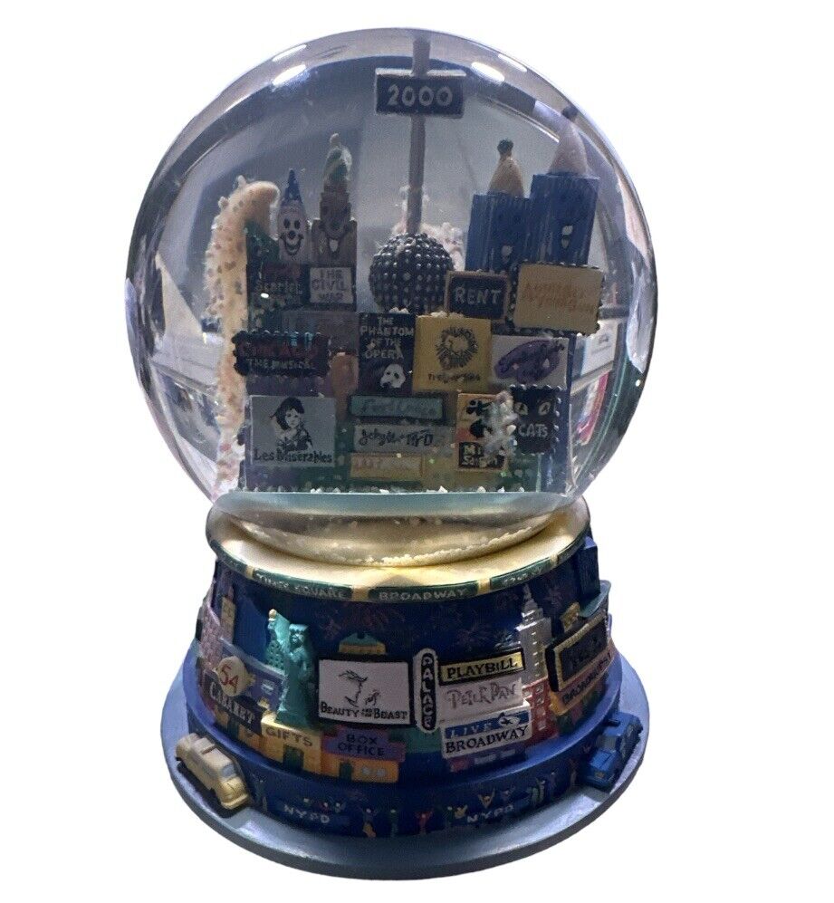New Year\'s Snow Globe Millenium Broadway Times Square Musical  New York 2000 