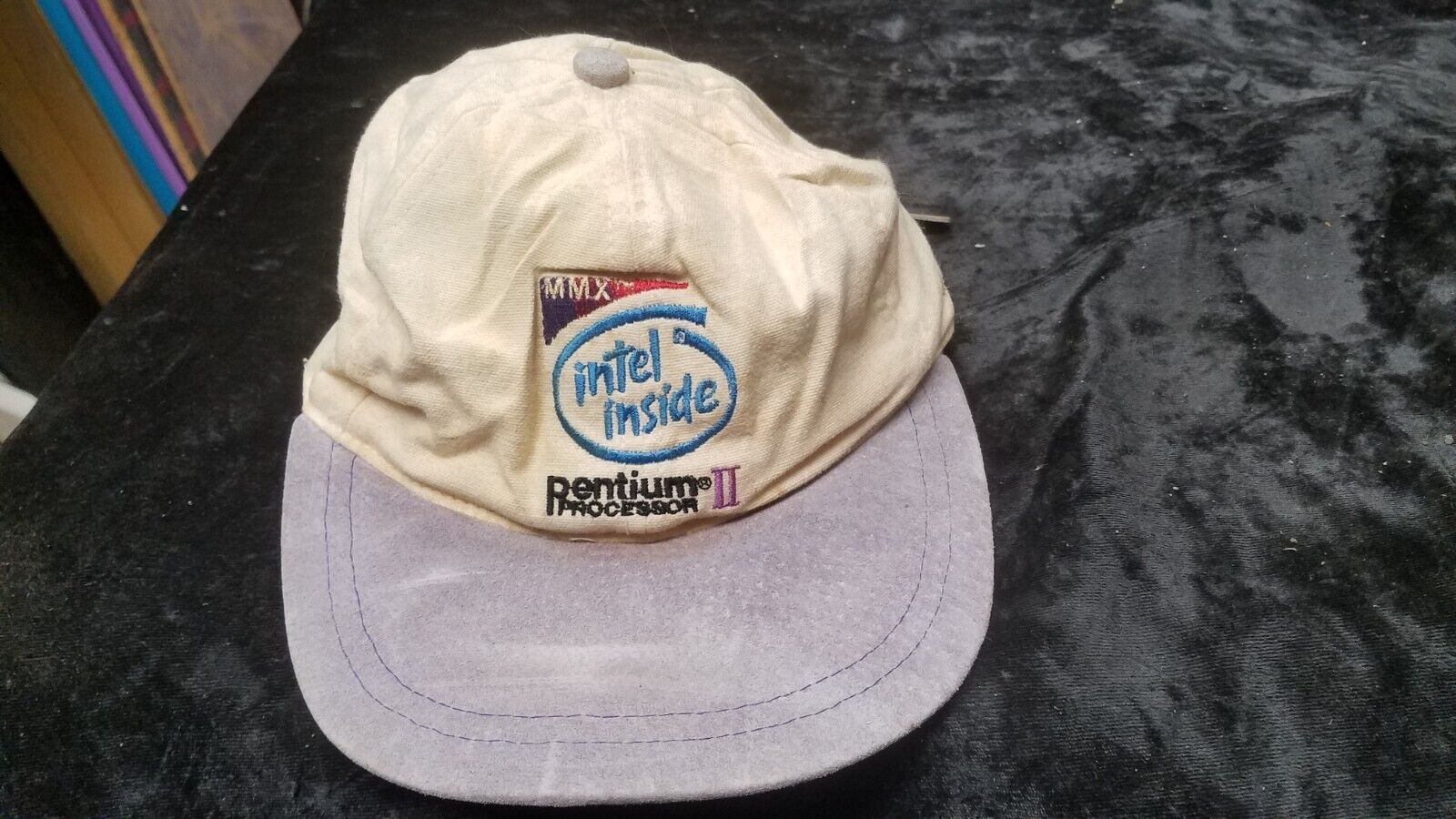 Vintage MMX Intel Inside Pentium II Processor White Baseball Hat Cap