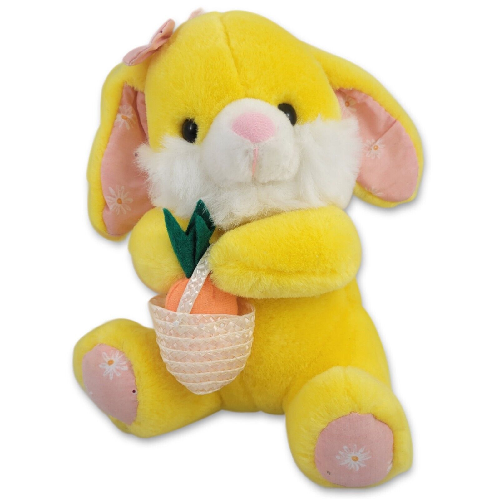 Easter Bunny Rabbit Stuffed Animal Toy Yellow 10\