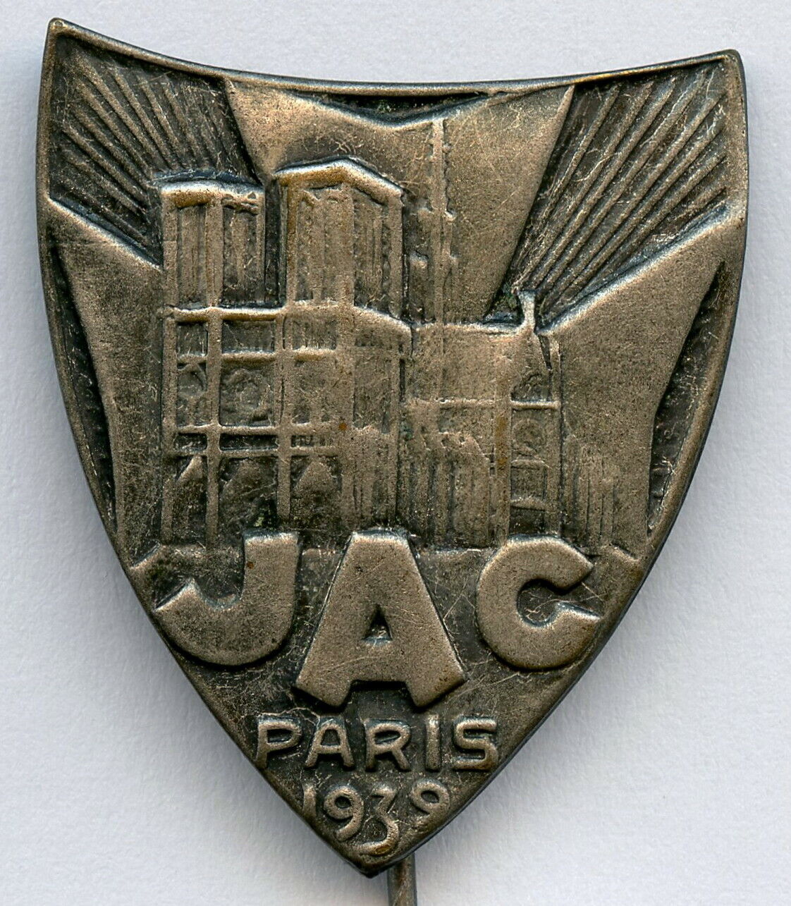 France French Congress Jubilee JAC Paris 1939 Badge Pin Nice Grade  