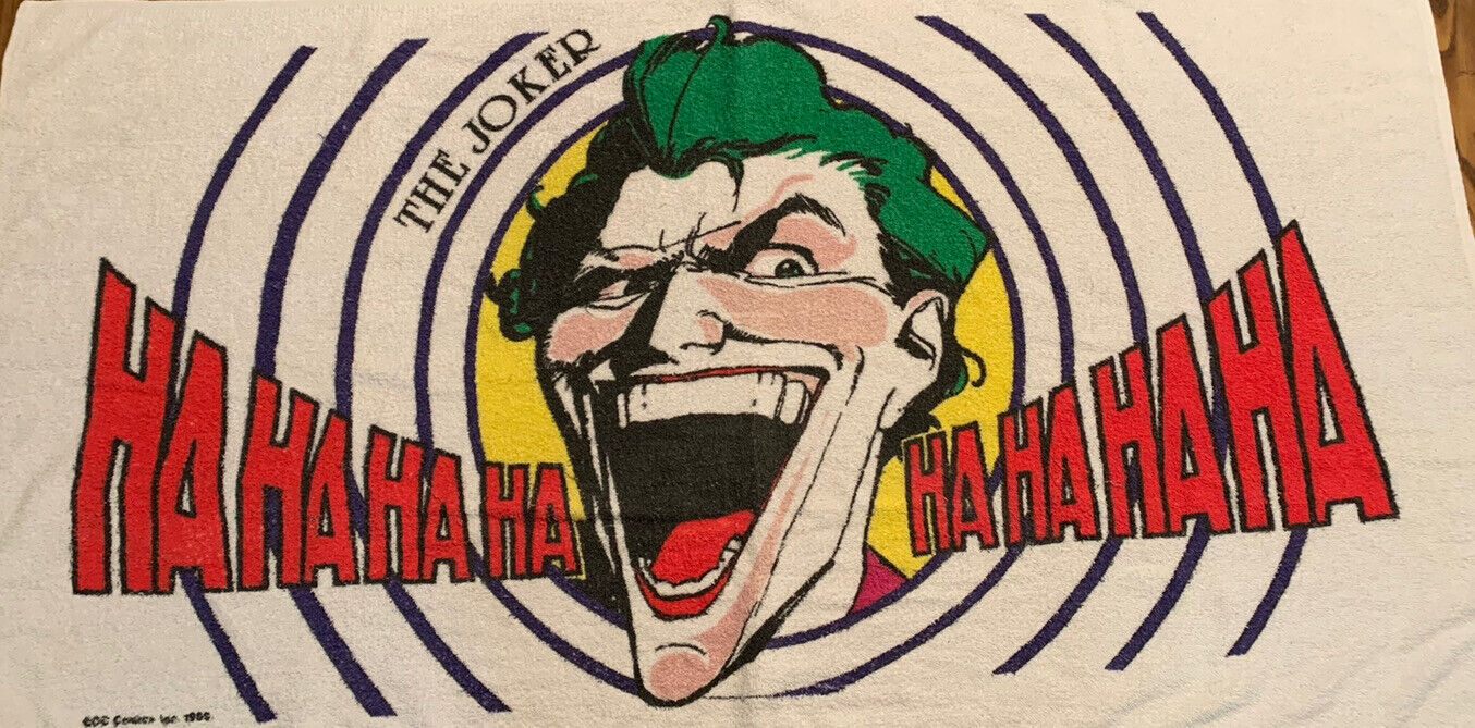 1989 The Joker HAHAHA Beach Towel 60x30 RARE HTF