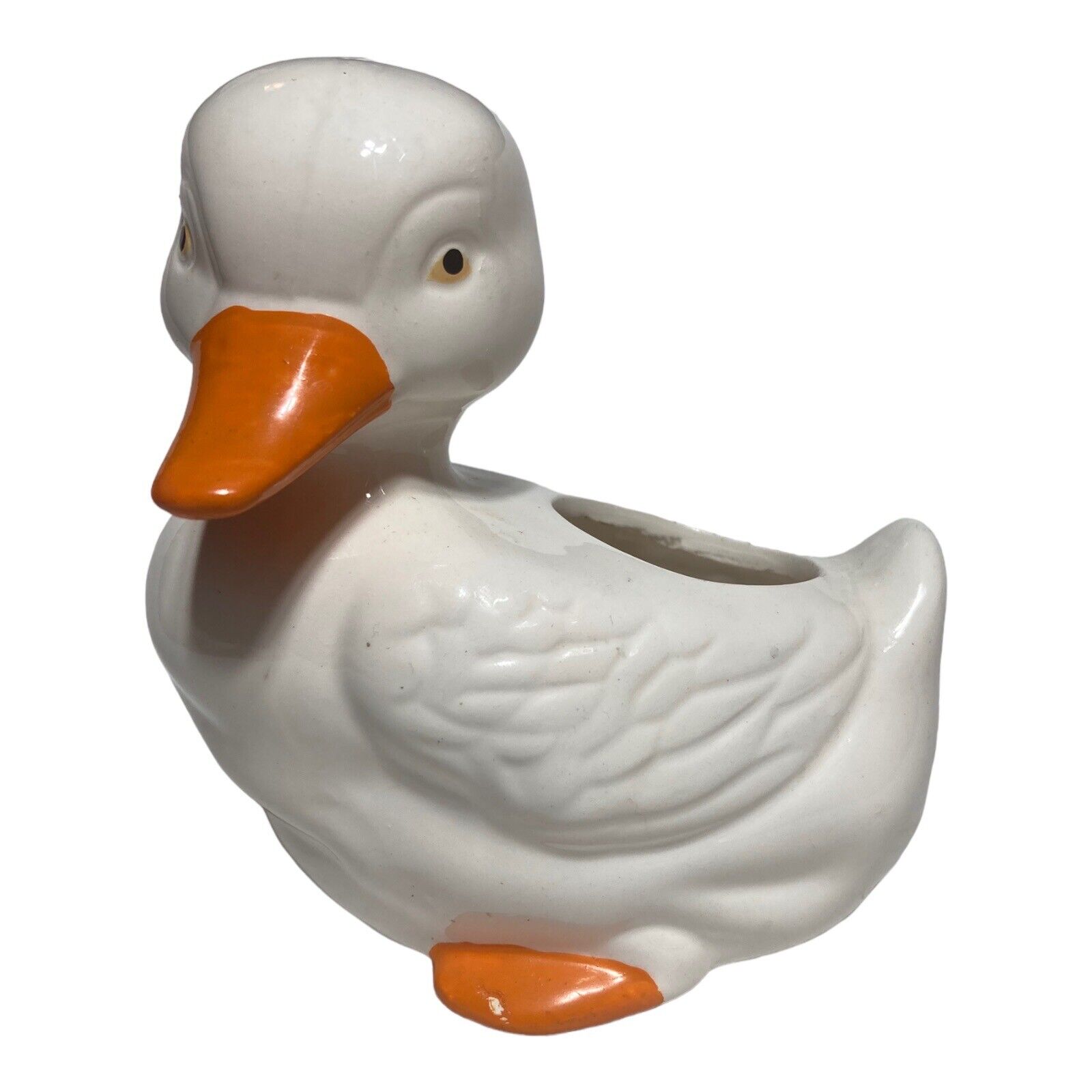 Vintage Duck Goose Ceramic Planter Taiwan 1980s