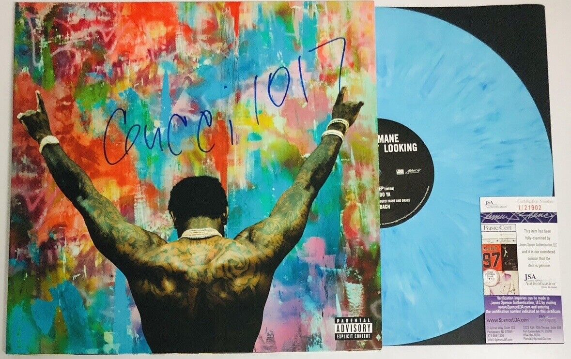 Gucci Mane Signed Everybody Looking 2x LP Color Vinyl Record Autographed JSA COA