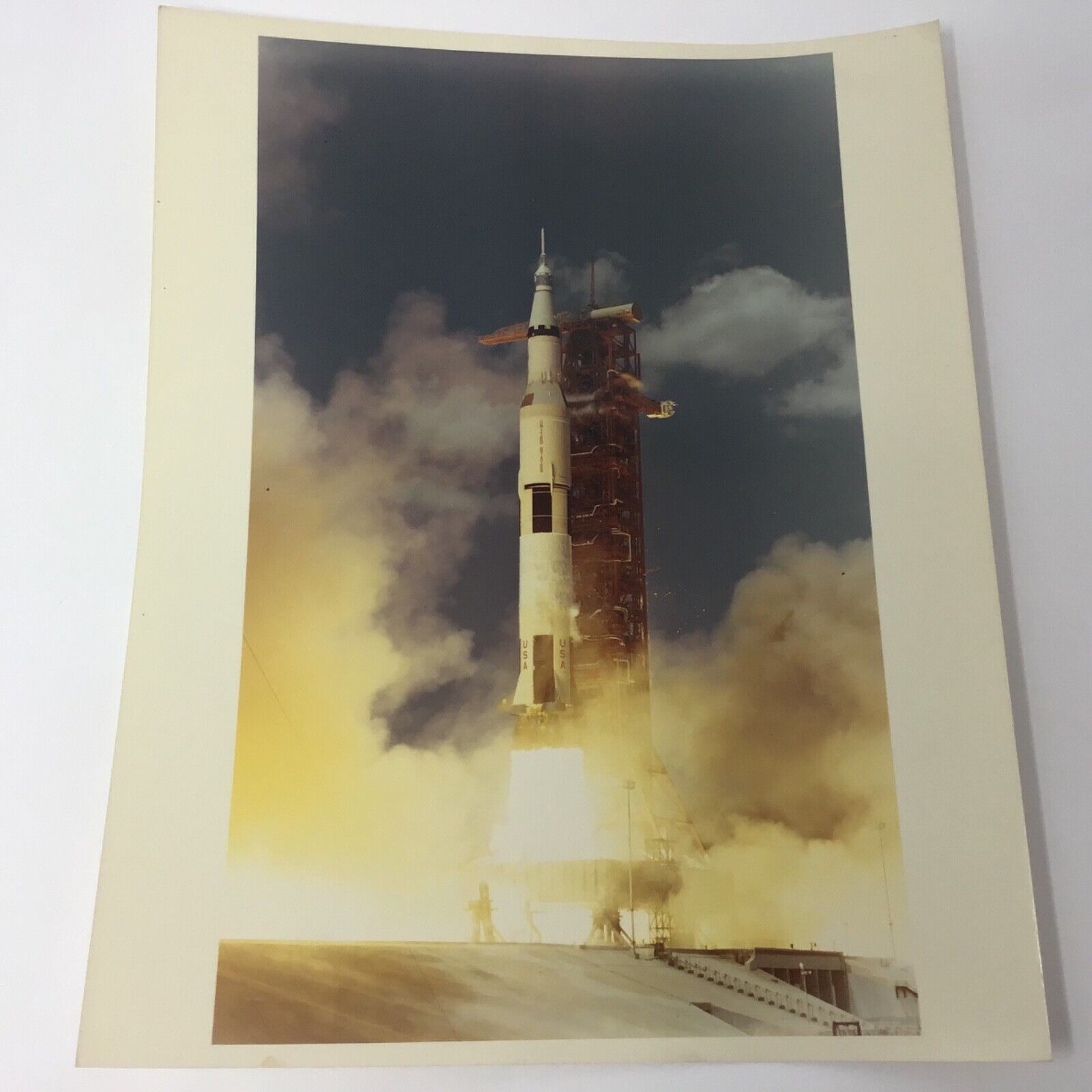 NASA vintage Photo Apollo 16 - Saturn V Kodak Paper 1972