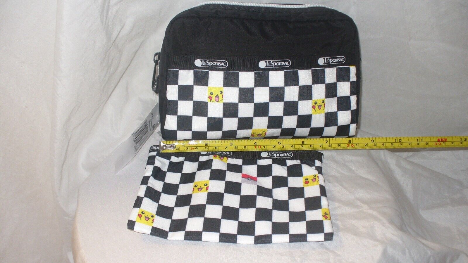 Lesportsac Pikachu Check 2 In 1 Cosmetic Pouches New With Tags Pokemon 3451 G688