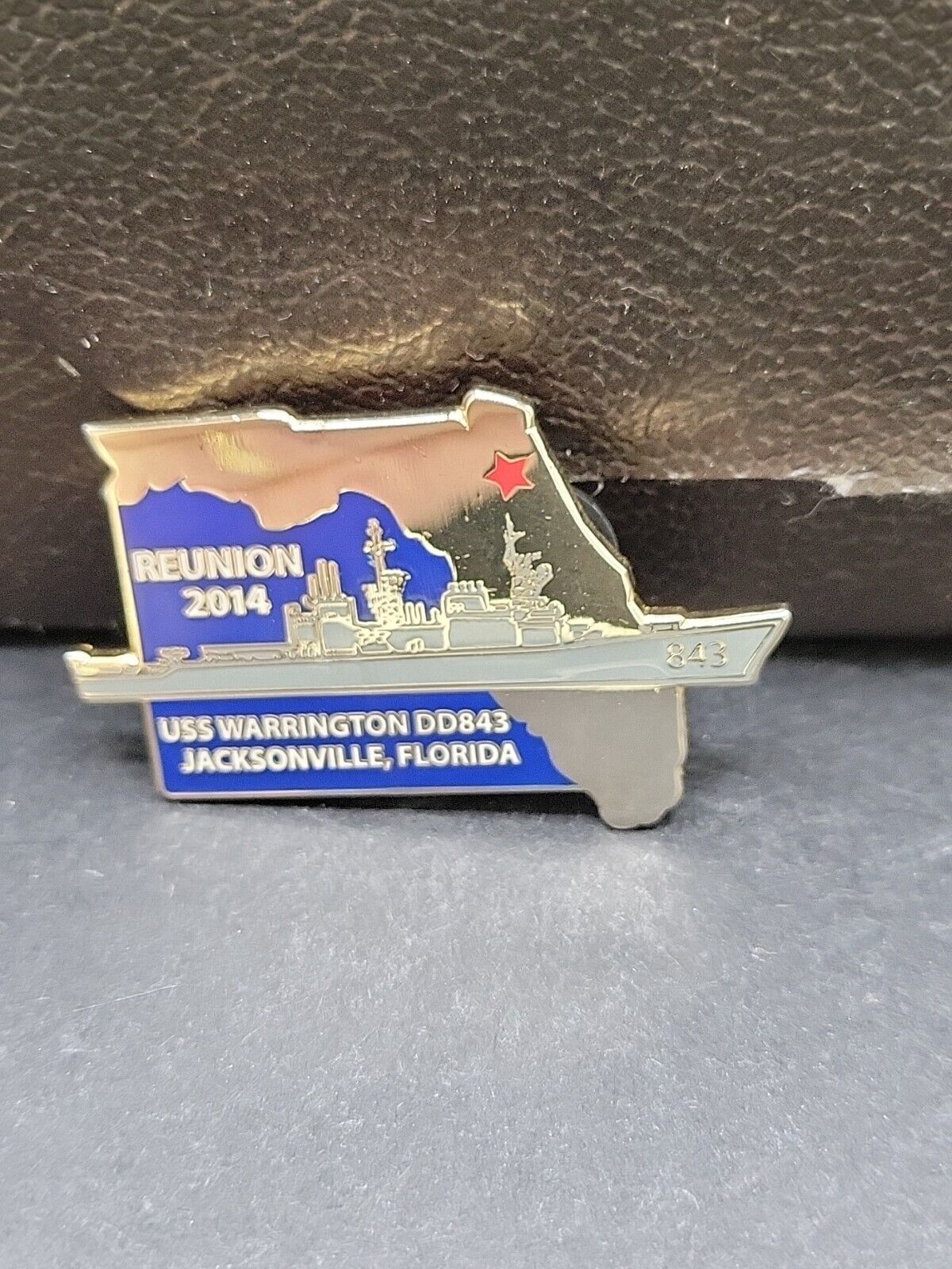 2014 Reunion USS Warrington DD-843 Hat Pin Jacksonville Florida,uss hat pin