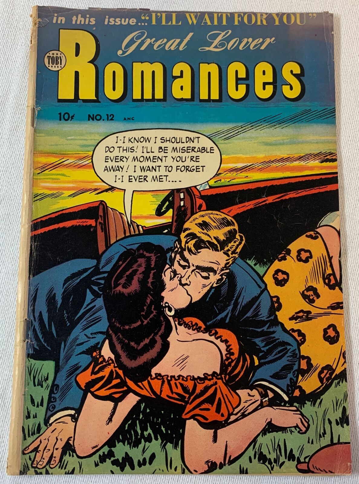 1953 Toby GREAT LOVER ROMANCES #12 ~ lower grade