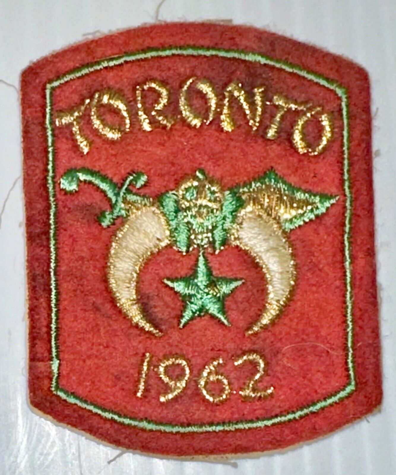 1962 Toronto Shriners Patch Ancient Arabic Order of the Nobles Antique Official