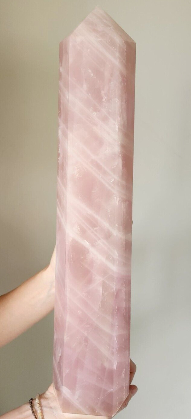 Rose Quartz Tower Massive WOW Huge Tall WATCH THE VIDEO Crystal Chakra Point
