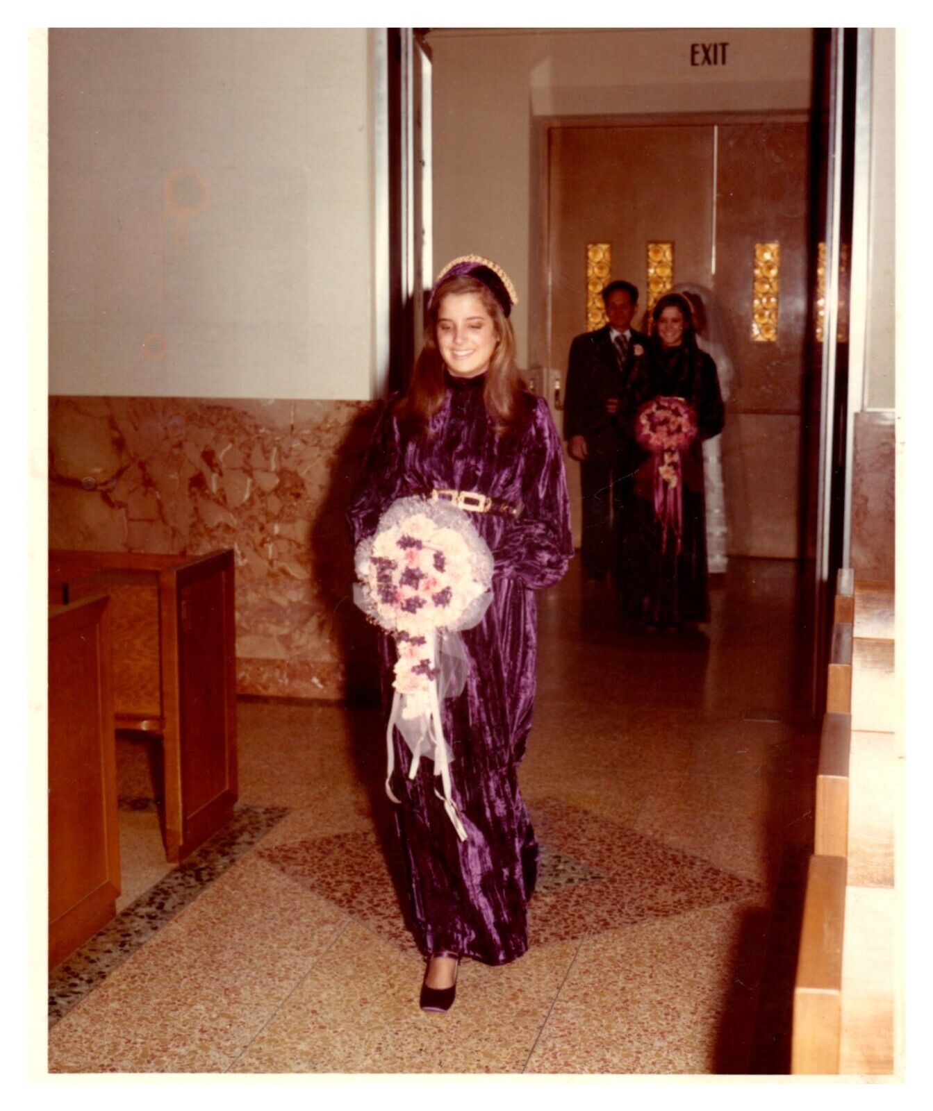1970s Flower Girl Wedding Vintage Photo California 