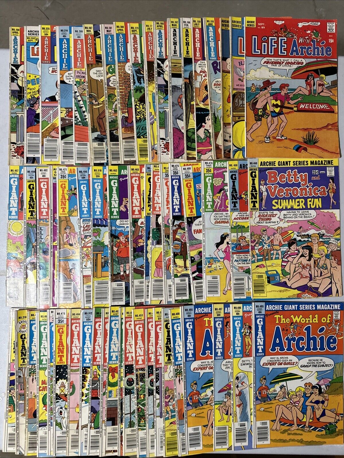 Archie Comics Huge Lot of 58 Comics Giant Series Life of ArchieSilver Bronze Age