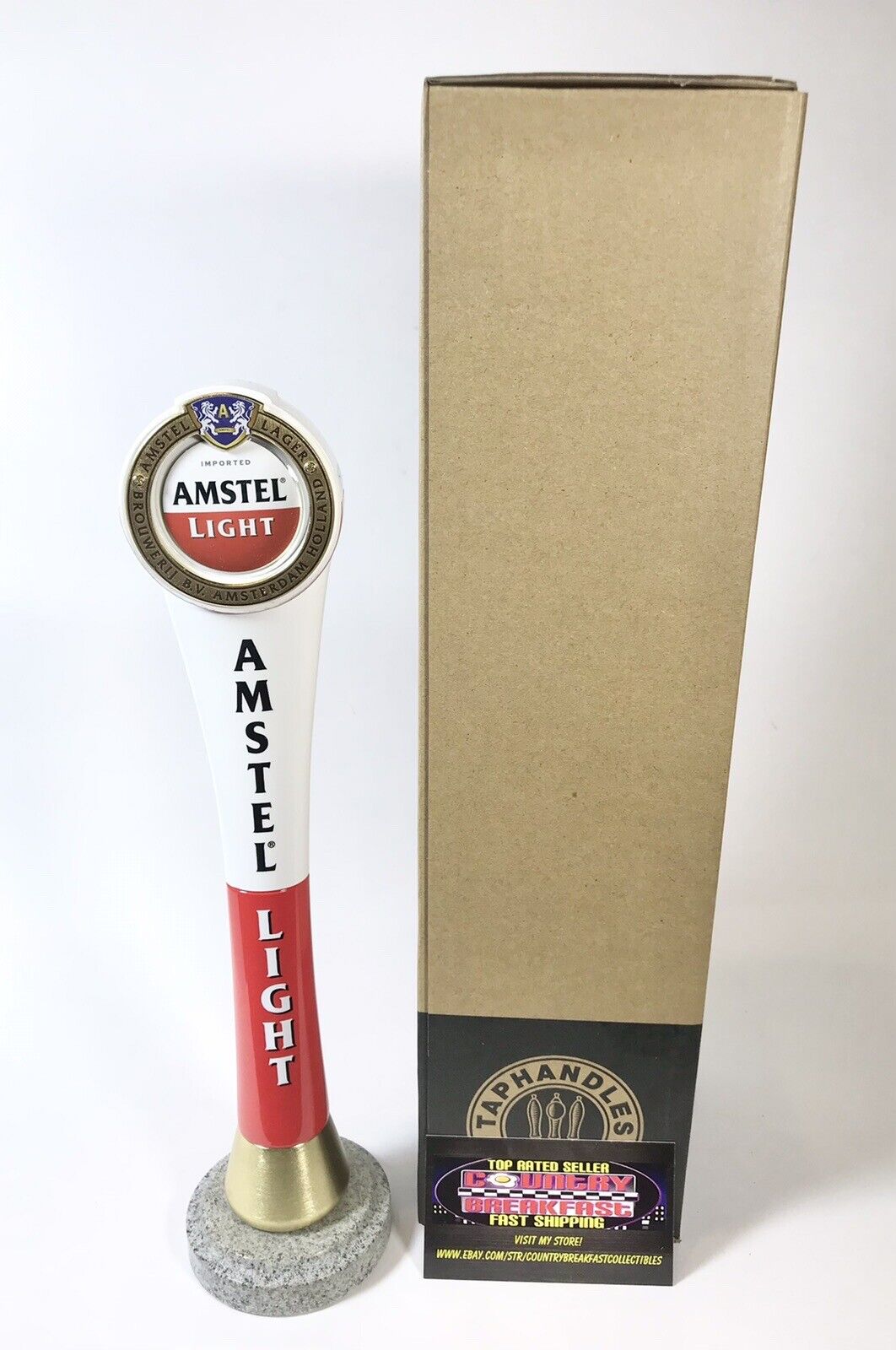 Amstel Light Lager Amsterdam Logo Beer Tap Handle 11.5”Tall - Brand New In Box
