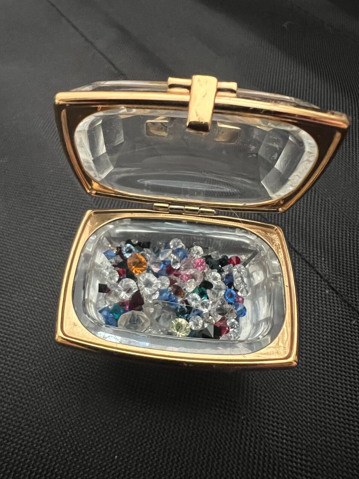 Swarovski Crystal Figurine Secrets Treasure Chest W/Gems