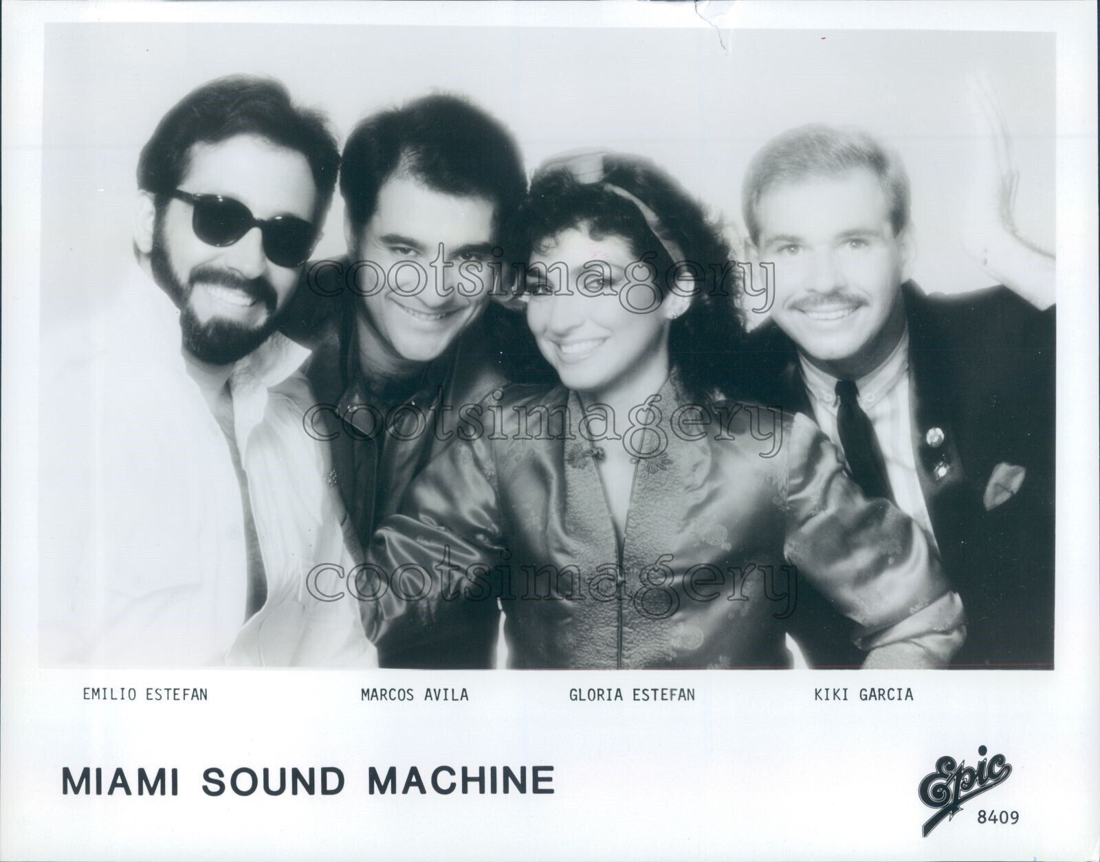 Press Photo 1980s Latin Pop Band Miami Sound Machine Gloria Estefan