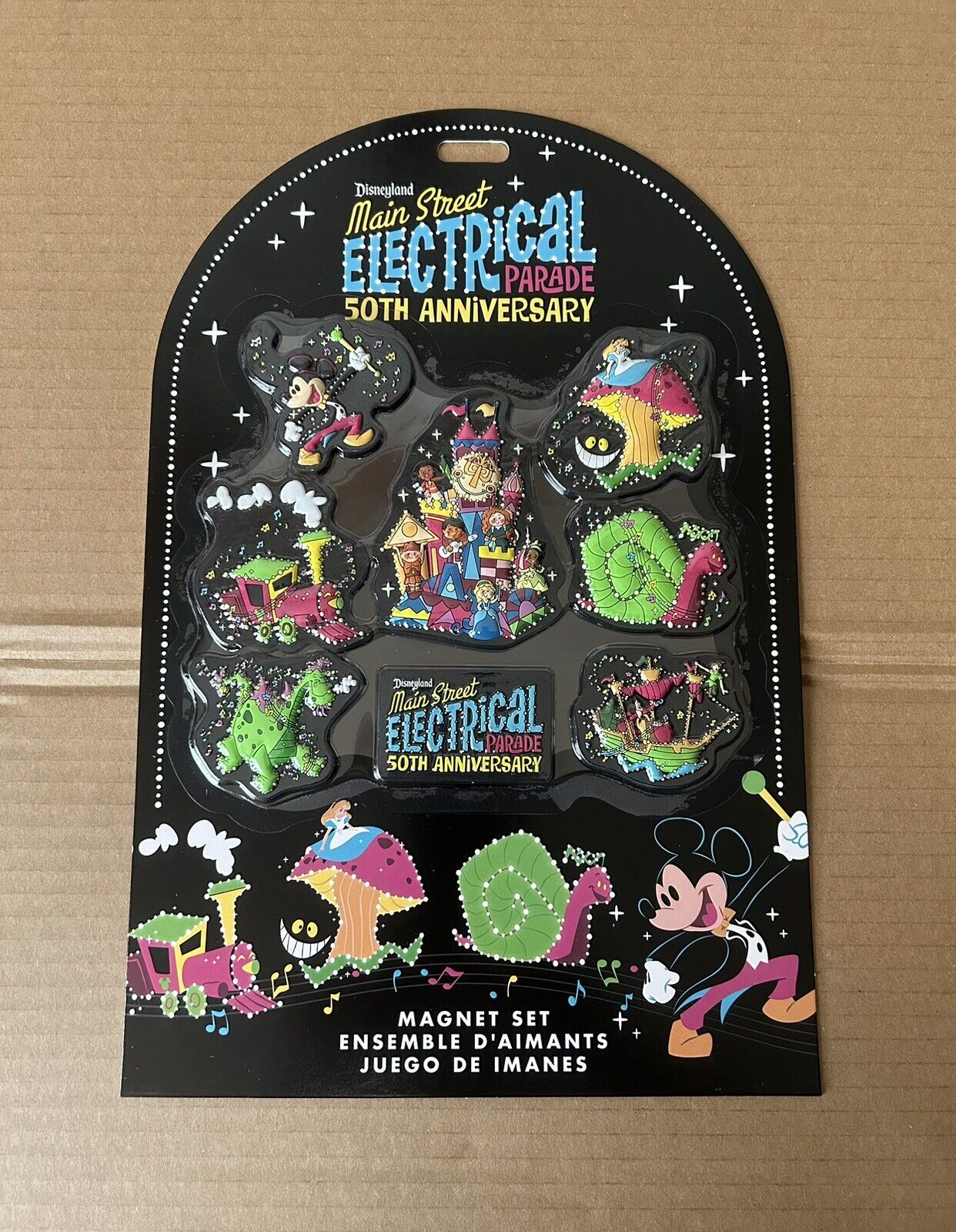 New 2022 Disneyland Main Street Electrical Parade 50th Anniversary Magnet Set