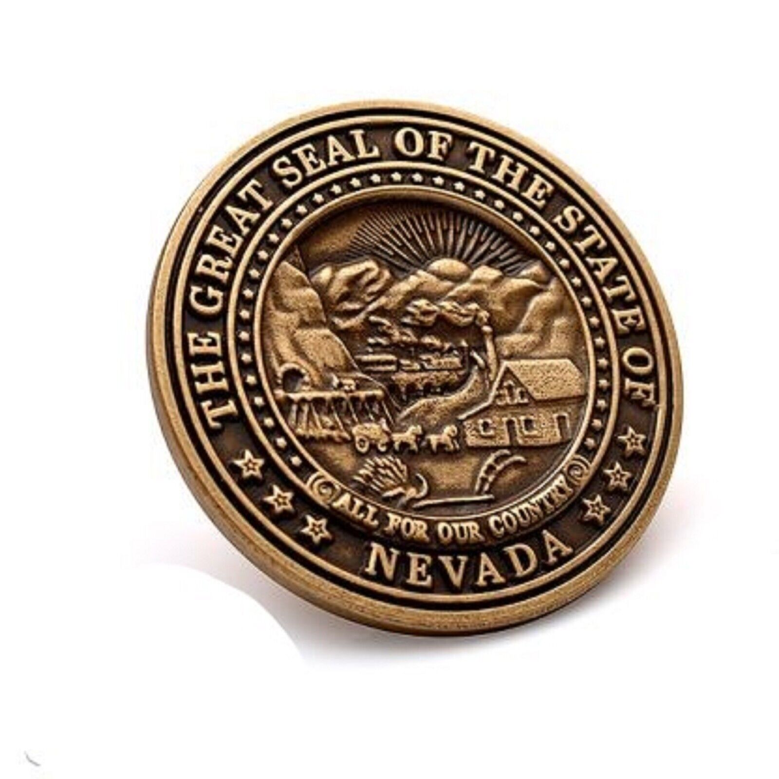 GREAT SEAL OF THE STATE OF NEVADA  HAT LAPEL  PIN