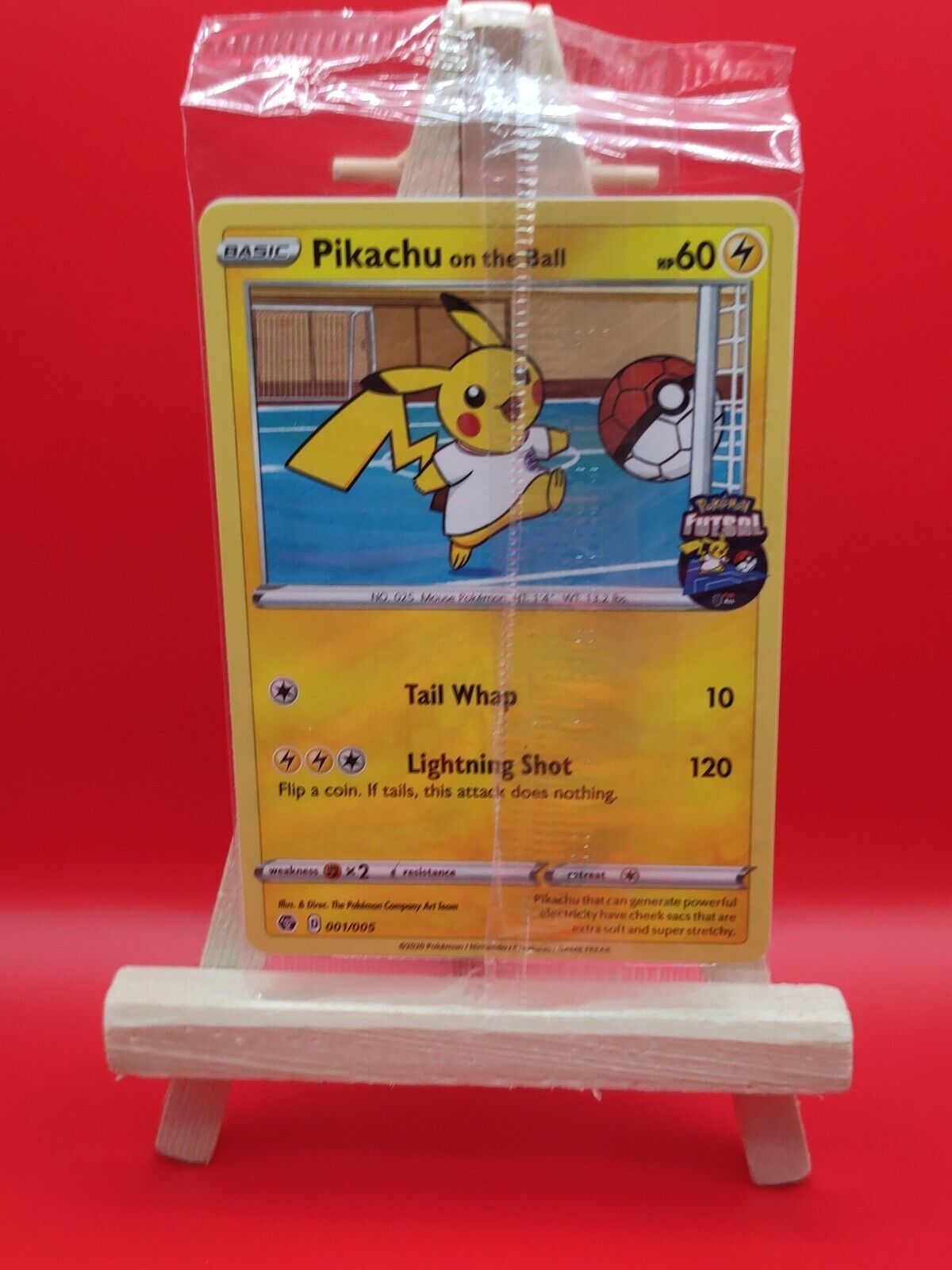 Pikachu On The Ball 001/005 Special Futsal Promo Pokemon Card New & Sealed 