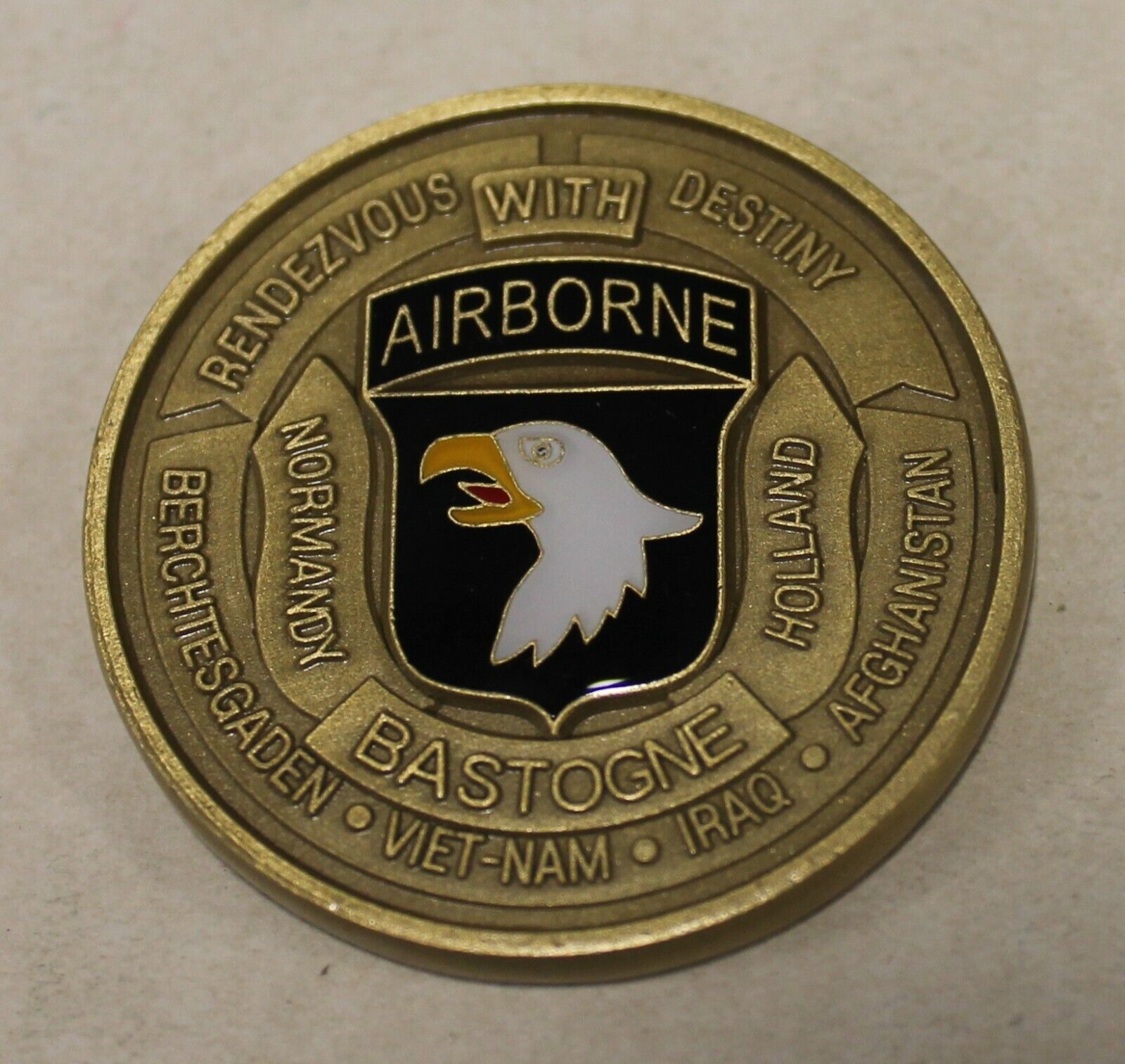 101st Airborne Division Air Assault Iraq & Afghanistan Bronz Army Challenge Coin