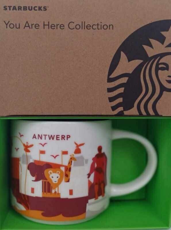 NIB Starbucks You Are Here 'YAH' Collection Antwerp 14 oz Coffee Mug