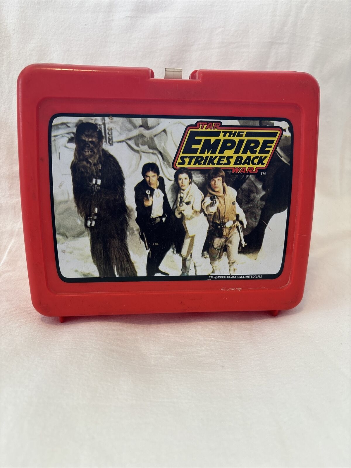 Vintage Star Wars The Empire Strikes Back Red Plastic Lunchbox ONLY (1980)