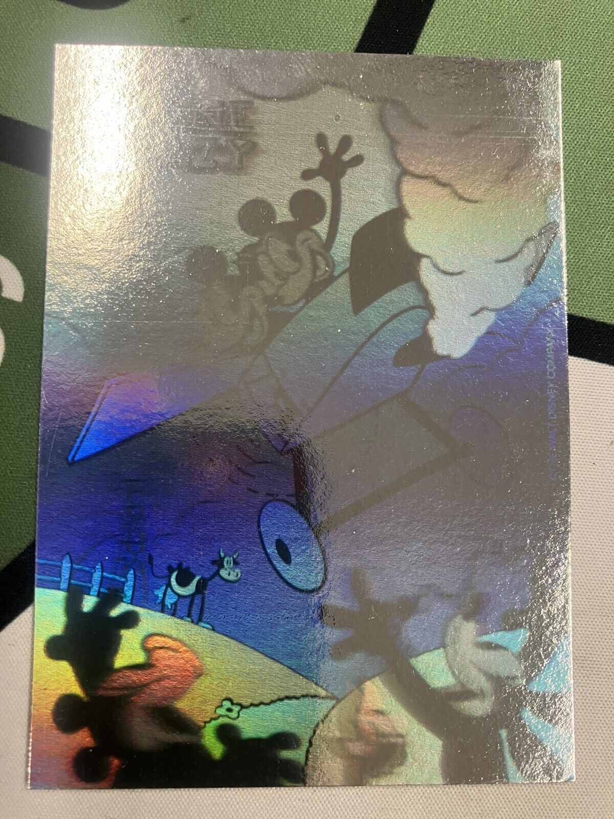 1992 Disney Impel Double Sided Hologram Card Mickey Mouse Plane Crazy *Rare*