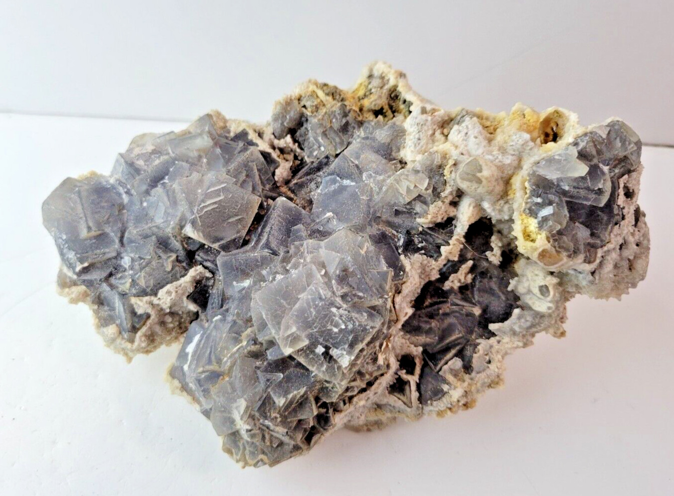 Rare Blue/Grey Cubic Fluorite Cluster (727 g) - Rocks, Crystals, Minerals