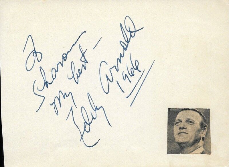 EDDY ARNOLD (1918-2008) American Country Music Singer ink Signed page 1966