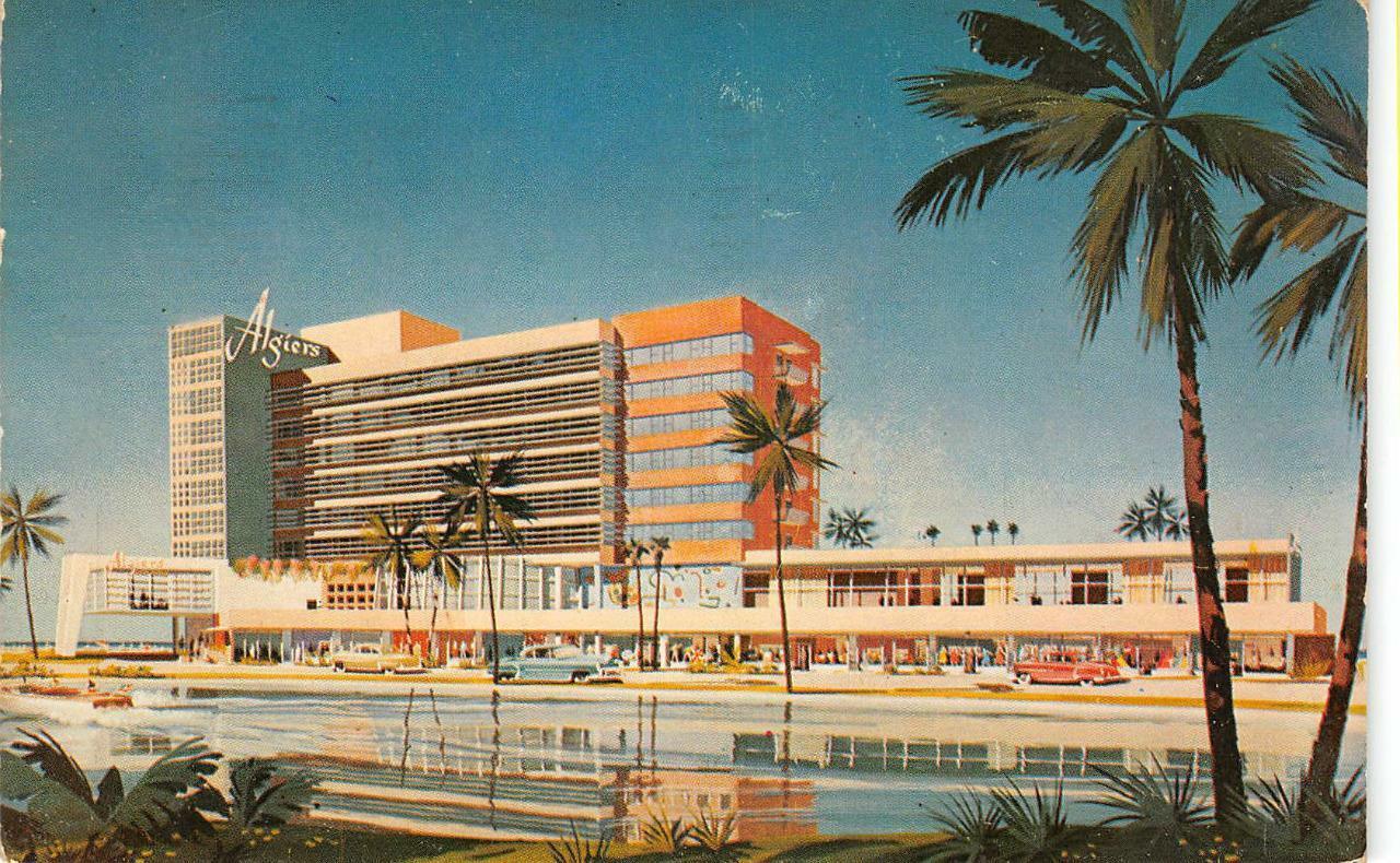 HOTEL ALGIERS Miami Beach, Florida 1955 Vintage Postcard