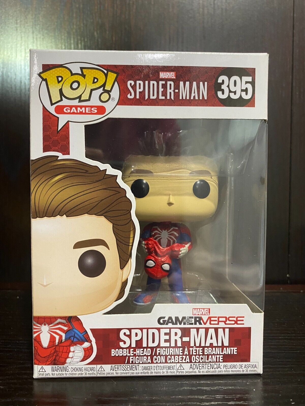 Peter Parker Spider-Man PS4 #395 Marvel Funko Pop