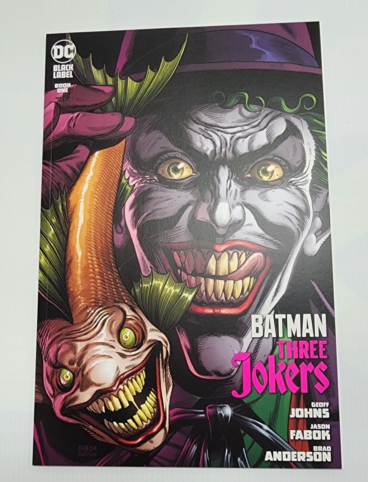 DC Black Label 2020 Batman Three Jokers #1 Premium Joker Fish Fabok Variant 