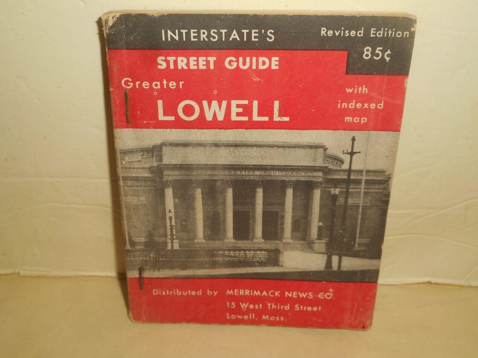 LOWELL MASSACHUSETTS Interstate\'s Street Guide 1960 Street Index Ad Directory