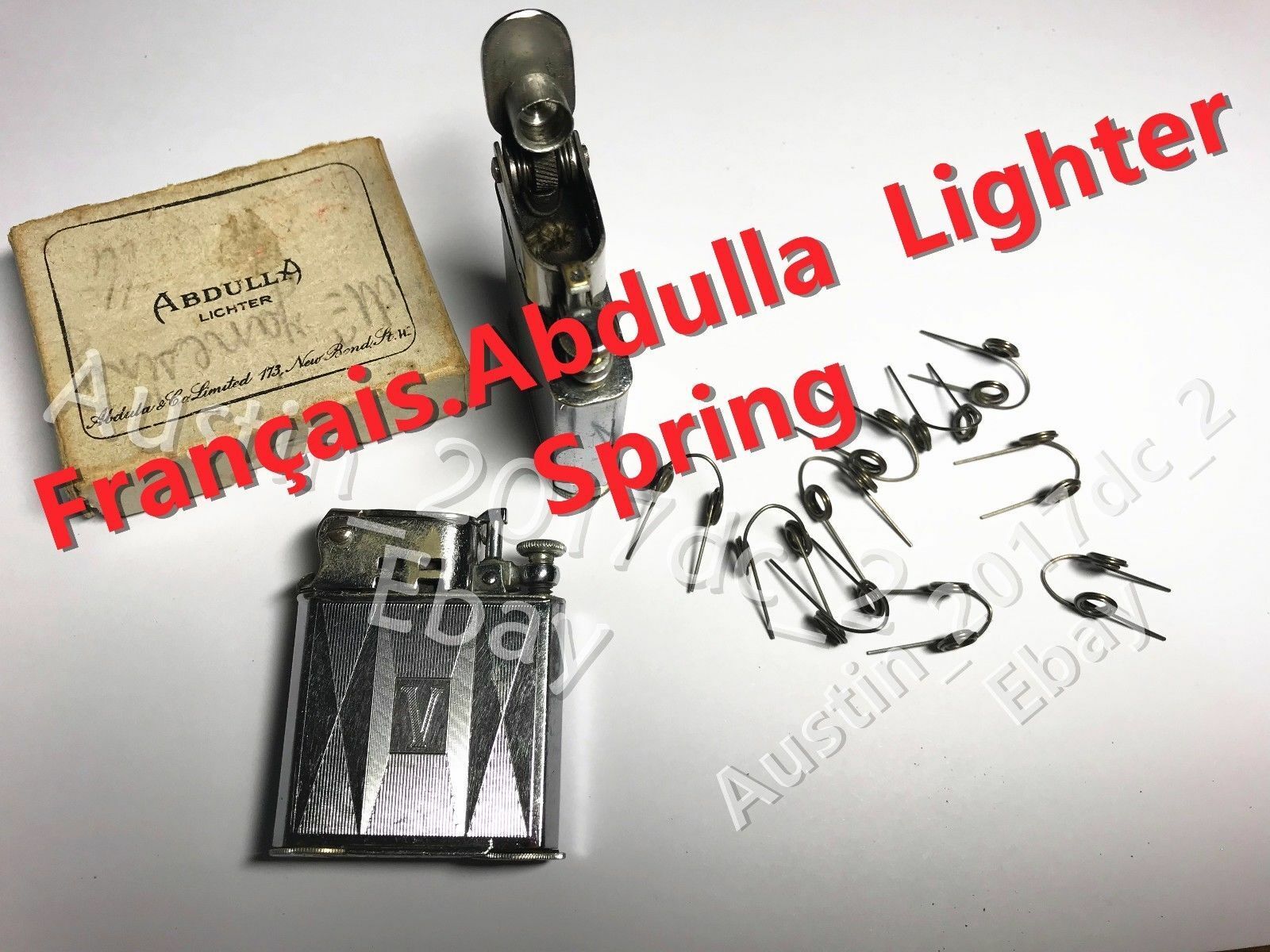 Antique 1930s French Abdulla Lancel Lighter Spring Repair Briquet Printemps