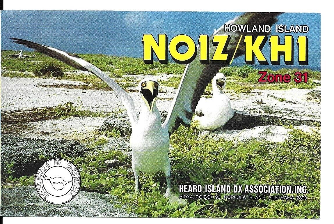 QSL 1988 Howland Island   radio card