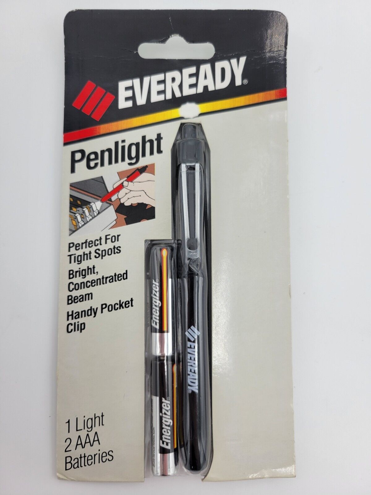 Vintage Eveready Penlight Flashlight 1993 Black New Sealed