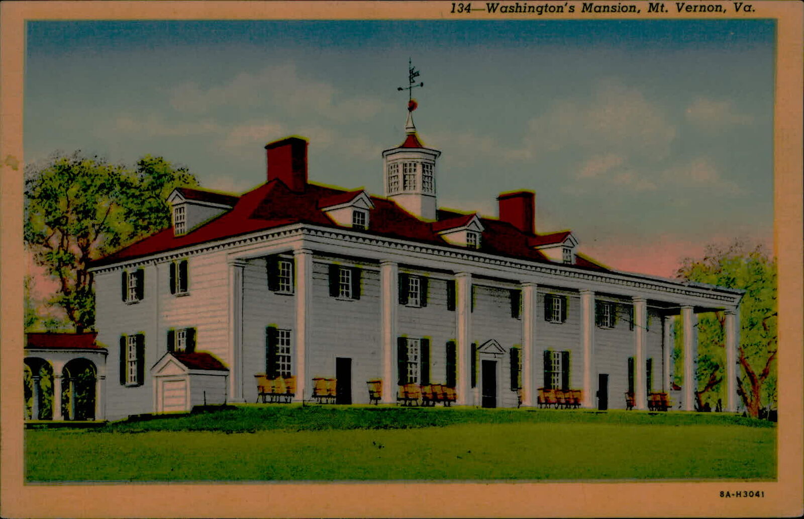 Postcard:  Washington\'s Mansion, Mt. Vernon, Va.