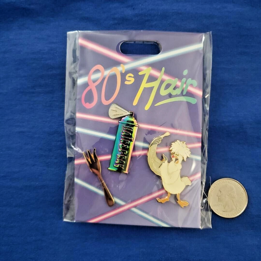 Disney Parks 80's Hair Little Mermaid 3 Pin Set Pack Scuttle Dinglehopper NEW