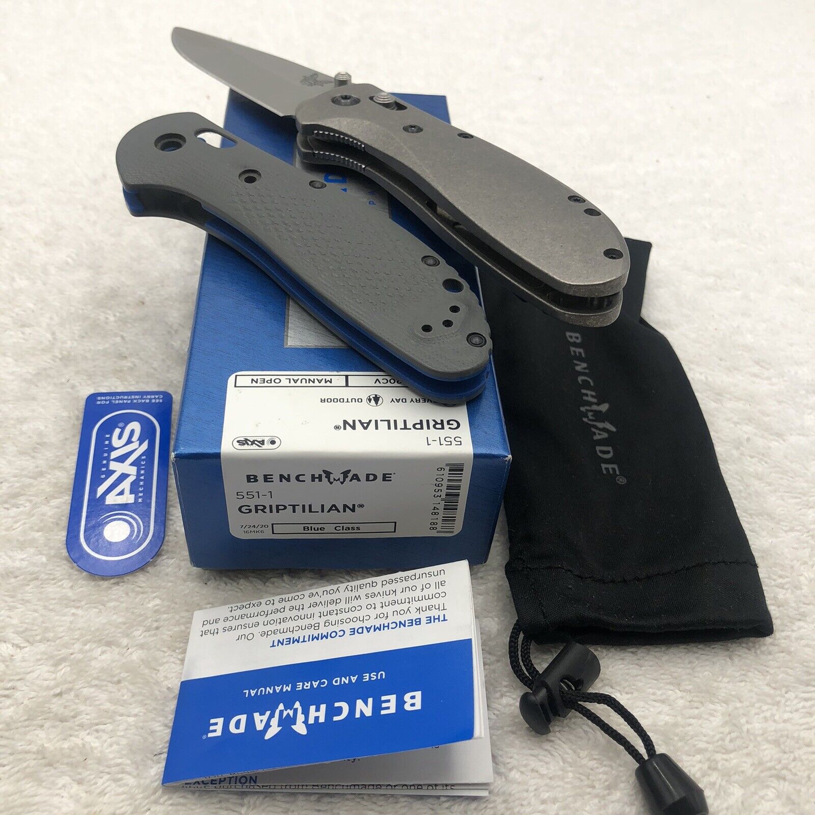 Discontinued Benchmade 551-1 Griptilian Folder In Box Made In USA Discontinued