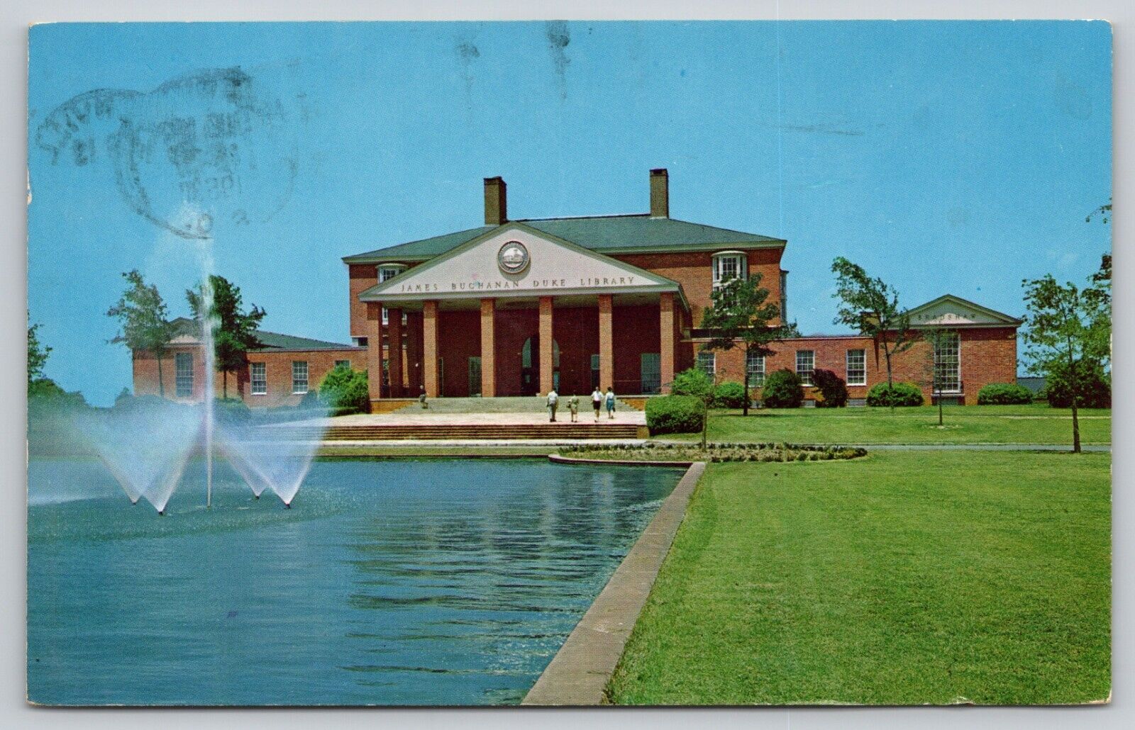 Postcard SC Greenville Furman University James Buchanan Duke Library A20