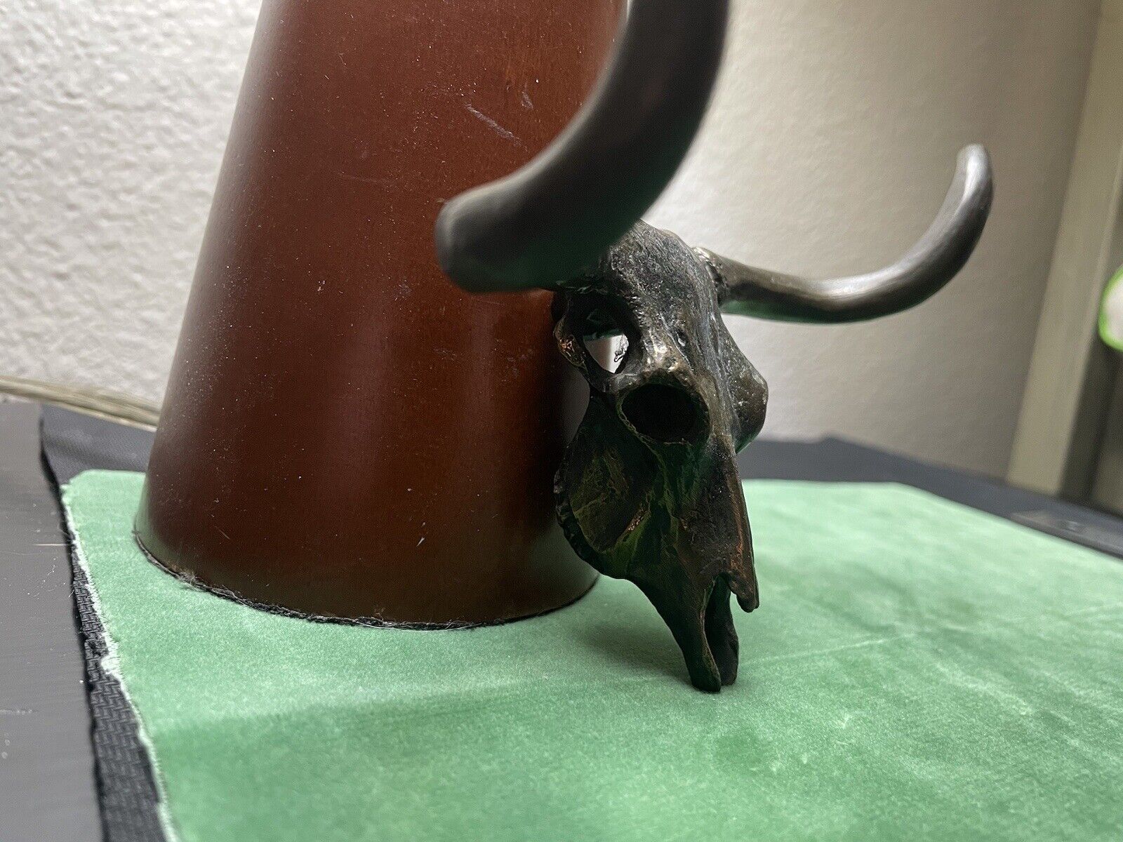 Solid Brass Longhorn Skull