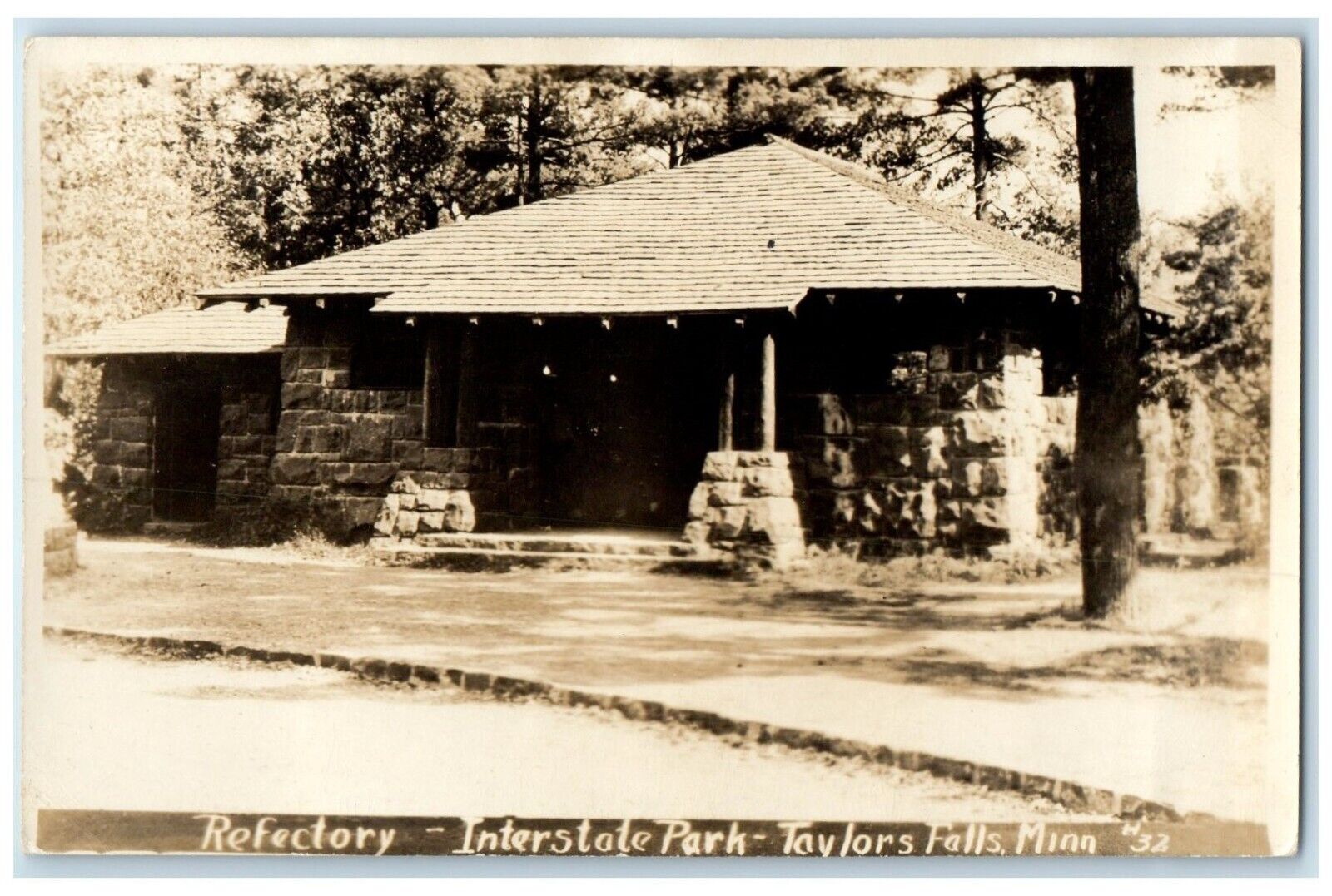 c1940 Refectory Interstate Park Taylors Falls Minnesota MN RPPC Photo Postcard