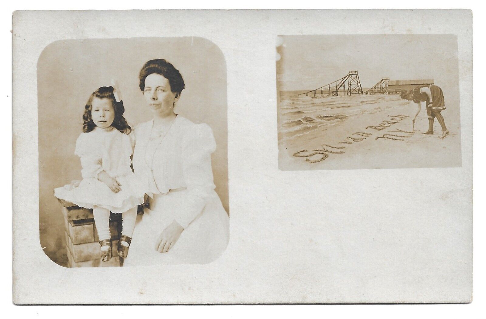 Souvenir Of Sylvan Beach New York Antique RPPC Photo Postcard