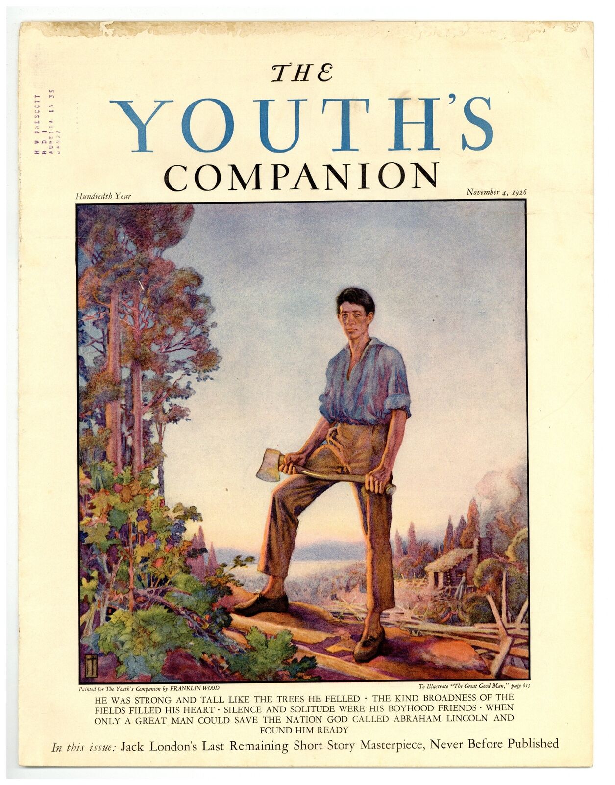 Youth's Companion Magazine Nov 4 1926 FR/GD 1.5