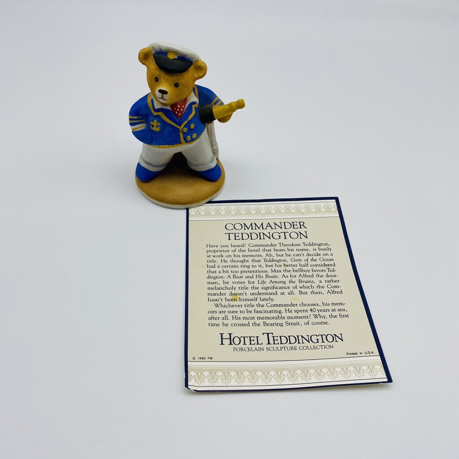 The Franklin Mint Commander Teddington Fine Porcelain Figure 