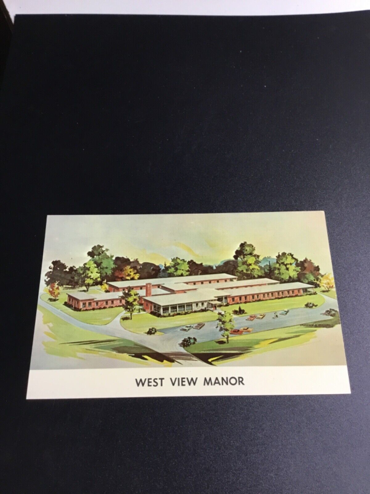 Wooster, Ohio Postcard - West view Manor 1561