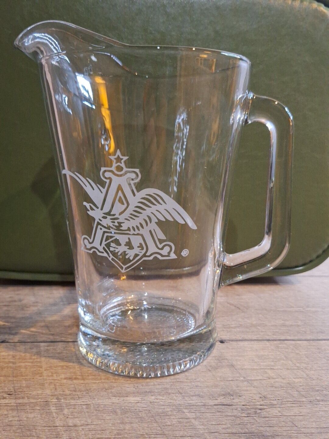 Anheuser Busch Michelob Light vintage glass beer pitcher 8 1/2' tall 60 oz HEAVY