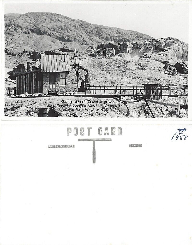 Calico Ghost Town RPPC Knotts Berry Farm Restoration Project
